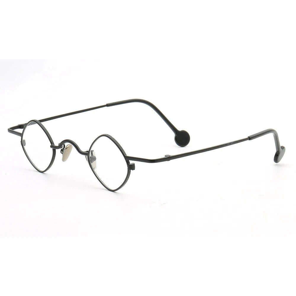 Women Square Glasses Frames Men Light Round Prescription Eyeglasses Frame Diamond Shield Eyewear Retro Fashion Metal Spectacles