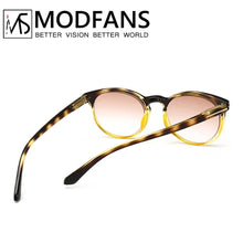 Load image into Gallery viewer, Women Tinted Reading Glasses Men Gradient Grey Lens Anti UV400 Glass Spectacles Retro Round Glasses Frame +1.0+1.5+2.0+2.5+3.0