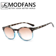 Load image into Gallery viewer, Women Tinted Reading Glasses Men Gradient Grey Lens Anti UV400 Glass Spectacles Retro Round Glasses Frame +1.0+1.5+2.0+2.5+3.0