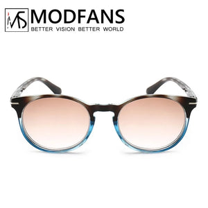 Women Tinted Reading Glasses Men Gradient Grey Lens Anti UV400 Glass Spectacles Retro Round Glasses Frame +1.0+1.5+2.0+2.5+3.0