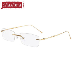 Women Titanium Frame RX Prescription Lenses Men Rimless Optical Light Weight очки для близорукости Anti Blue Ray Glasses