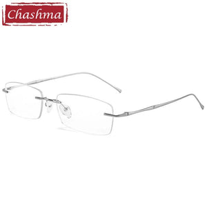 Women Titanium Frame RX Prescription Lenses Men Rimless Optical Light Weight очки для близорукости Anti Blue Ray Glasses