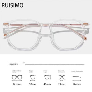 Women's Transparent Computer Glasses Square Frame Anti Blue Light Eyeglass Optical Spectacle Eyewear for Men
