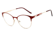 Load image into Gallery viewer, Women's Multifocal Reading Glasses round metal eyeglasses progressive reading  glasses Presbyopic near and far multifocal