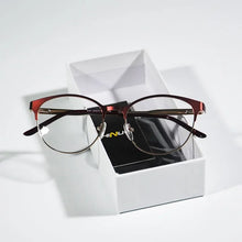 Load image into Gallery viewer, Women's Multifocal Reading Glasses round metal eyeglasses progressive reading  glasses Presbyopic near and far multifocal