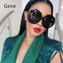 Carica l&#39;immagine nel visualizzatore di Gallery, Women&#39;s Oversized Round Sunglasses Luxury Brand Gradient Big Shades Classic Sun Glasses Female Oculos De Sol Gafas