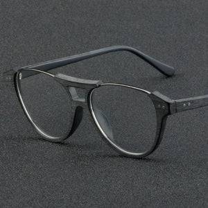 Wood Grain Acetate Glasses Frame Men Vintage Frame Spring Legs with Myopia  Glasses Women  Glasses Prescription Glasses