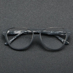 Wood Grain Acetate Glasses Frame Men Vintage Frame Spring Legs with Myopia  Glasses Women  Glasses Prescription Glasses