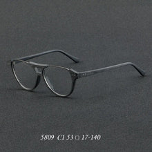 Load image into Gallery viewer, Wood Grain Acetate Glasses Frame Men Vintage Frame Spring Legs with Myopia  Glasses Women  Glasses Prescription Glasses
