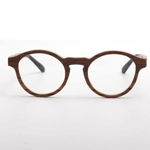 Wood Round Prescription Frames Zebra Wooden Glasses Handmade Sunglasses with Case Custom Lens Myopia Reading