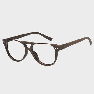 Wooden Pilot Glasses Frame Men Women Vintage Half Rim Eye Glasses Frame Optical Prescription Eyeglasses Frames Eyewear Oculos