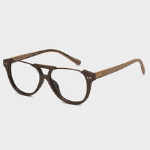 Load image into Gallery viewer, Wooden Pilot Glasses Frame Men Women Vintage Half Rim Eye Glasses Frame Optical Prescription Eyeglasses Frames Eyewear Oculos