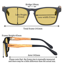Carica l&#39;immagine nel visualizzatore di Gallery, Wooden sunglasses Men&#39;s glasses with diopters minus Polarized sunglasses for men polarizing glasses  with prescription custom