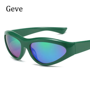 Wrap Around Sunglasses For Women Trendy Y2k Sport Sunglasses Trendy Shades Green Unisex Goggle Eyeglasses UV400