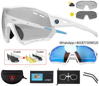 X-TIGER Cycling Sunglasses Photochromic Outdoor Hiking Fishing Sunglasses Polarized UV400 MTB Racing Road Man Cycling Glasses