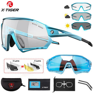 X-TIGER Cycling Sunglasses Photochromic Outdoor Hiking Fishing Sunglasses Polarized UV400 MTB Racing Road Man Cycling Glasses