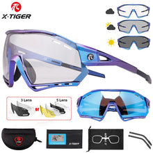 Load image into Gallery viewer, X-TIGER Cycling Sunglasses Photochromic Outdoor Hiking Fishing Sunglasses Polarized UV400 MTB Racing Road Man Cycling Glasses