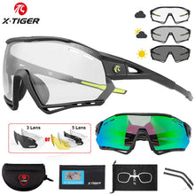 Load image into Gallery viewer, X-TIGER Cycling Sunglasses Photochromic Outdoor Hiking Fishing Sunglasses Polarized UV400 MTB Racing Road Man Cycling Glasses