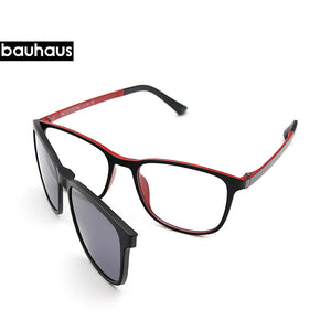 X3197 Myopia Magnetic Clip on Glasses Frame  Optical Prescription Frame Eyeglasses  Rectangle Polarized Magnet Clip Sunglasses