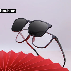 X3197 Myopia Magnetic Clip on Glasses Frame  Optical Prescription Frame Eyeglasses  Rectangle Polarized Magnet Clip Sunglasses