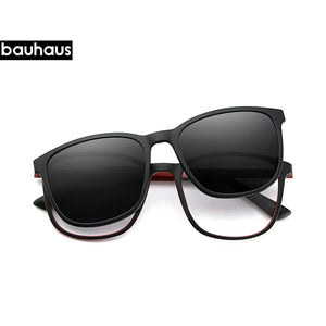 X3197 Myopia Magnetic Clip on Glasses Frame  Optical Prescription Frame Eyeglasses  Rectangle Polarized Magnet Clip Sunglasses