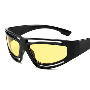 Y2K Hollow Punk Sunglasses Women Trend New Steampunk Black Sports Sunglasses Female Shades Eyewear Unisex Outdoor Eyeglasses UV4