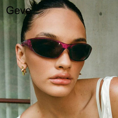 Y2K Silver Punk Sunglasses Men Women 2000S Hollow Sports Punk Cool Girl Sunglasses Trendy Goggle Eyewear