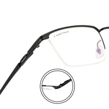 Load image into Gallery viewer, YIMARUILI   Ultra Light Business 100% Pure Titanium Half Frame Glasses Optical Prescription Eyeglasses Frame Men 2028