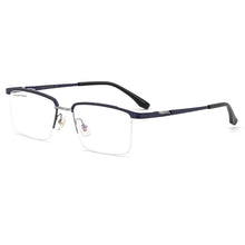 Load image into Gallery viewer, YIMARUILI   Ultra Light Business 100% Pure Titanium Half Frame Glasses Optical Prescription Eyeglasses Frame Men 2028