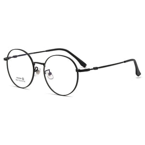 YIMARUILI  Ultra Light Memory Retro Titanium Alloy Eyeglasses Optical Prescription Round Glasses Frame Men And Women 86007YF