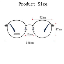 Load image into Gallery viewer, YIMARUILI  Ultra Light Memory Retro Titanium Alloy Eyeglasses Optical Prescription Round Glasses Frame Men And Women 86007YF