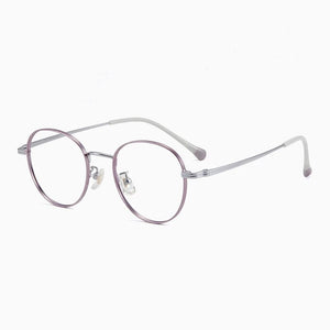 YIMARUILI  Ultra-Light Pure Titanium Retro Small Round Eyewear Men Myopia Optical Prescription Eyeglasses Frame Women T8805