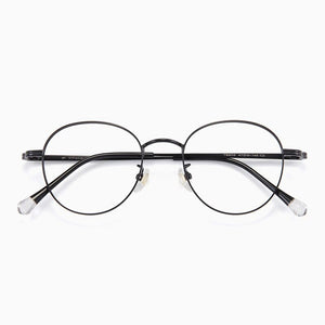 YIMARUILI  Ultra-Light Pure Titanium Retro Small Round Eyewear Men Myopia Optical Prescription Eyeglasses Frame Women T8805