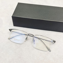 Load image into Gallery viewer, YIMARUILI Fashion Business Luxury Big Face Eyewear Pure Titanium Retro Optical Prescription Half-Frame Eyeglasses Men 9913SF