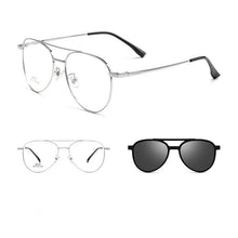 Load image into Gallery viewer, YIMARUILI Double-beam Magnetic Polarized Clip Eyewear Retro Optical Prescription Glasses Frame For Men and Women 86002