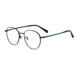 YIMARUILI  Small Eyewear Flexible Tungsten Titanium Alloy Retro Round Optical Prescription Eyeglasses Frame Men and Wome