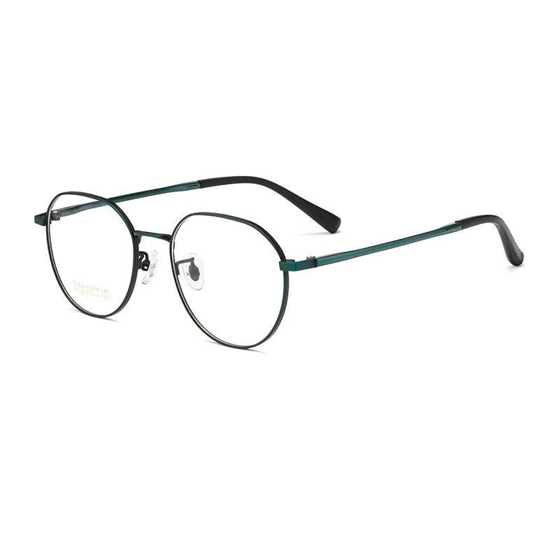 YIMARUILI  Small Eyewear Flexible Tungsten Titanium Alloy Retro Round Optical Prescription Eyeglasses Frame Men and Wome