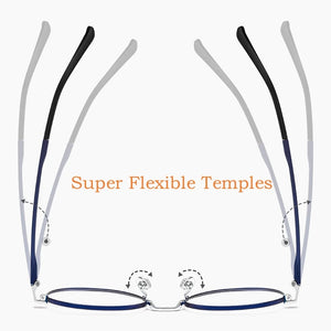YIMARUILI  Small Eyewear Flexible Tungsten Titanium Alloy Retro Round Optical Prescription Eyeglasses Frame Men and Wome