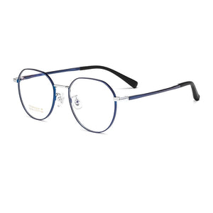 YIMARUILI  Small Eyewear Flexible Tungsten Titanium Alloy Retro Round Optical Prescription Eyeglasses Frame Men and Wome