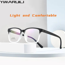 Load image into Gallery viewer, YIMARUILI Ultra-light Large Screwless TR90 Eyewear Women Square Retro Big Face Optical Prescription Eyeglasses Frame Men