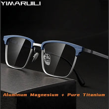 Load image into Gallery viewer, YIMARUILI Fashion Ultra-light Luxury Eyewear Square Aluminum Magnesium Pure Titanium Optical Prescription Glasses Frame Men 9205