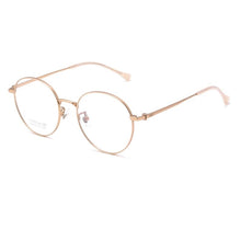 Load image into Gallery viewer, YIMARUILI Fashion Ultra-light Pure Titanium Eyewear Men Retro Round Flexible Optical Prescription Eyeglasses Frame Women T855T