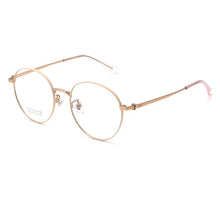 Load image into Gallery viewer, YIMARUILI Fashion Ultra-light Pure Titanium Eyewear Men Retro Round Flexible Optical Prescription Eyeglasses Frame Women T855T