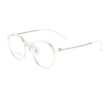 Load image into Gallery viewer, YIMARUILI Ultra-light TR90 Pure Titanium Transparent Retro Round Optical Prescription Glasses Frame Men And Women 5825N