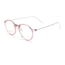 Load image into Gallery viewer, YIMARUILI Ultra-light TR90 Pure Titanium Transparent Retro Round Optical Prescription Glasses Frame Men And Women 5825N