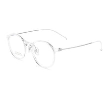 Load image into Gallery viewer, YIMARUILI Ultra-light TR90 Pure Titanium Transparent Retro Round Optical Prescription Glasses Frame Men And Women 5825N
