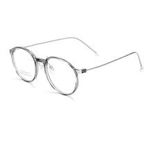 Load image into Gallery viewer, YIMARUILI Ultra-light TR90 Pure Titanium Transparent Retro Round Optical Prescription Glasses Frame Men And Women 5825N
