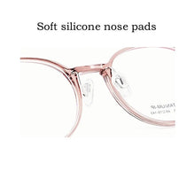 Load image into Gallery viewer, YIMARUILI Ultra-light TR90 Pure Titanium Transparent Retro Round Optical Prescription Glasses Frame Men And Women 5825N