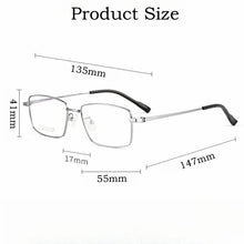 Load image into Gallery viewer, YIMARUILI   Business Fashion Titanium Alloy Eyewear Retro Square Small Face Optical Prescription Eyeglasses Frame Men 98662A