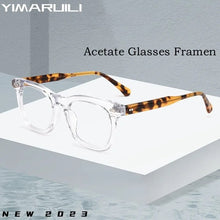 Load image into Gallery viewer, YIMARUILI     Acetate Eyewear Women Retro Square Luxury Optical Prescription Eyeglasses Frame Men KBT98612